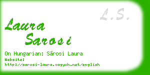 laura sarosi business card